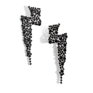 Black Lightening Bolt Earrings